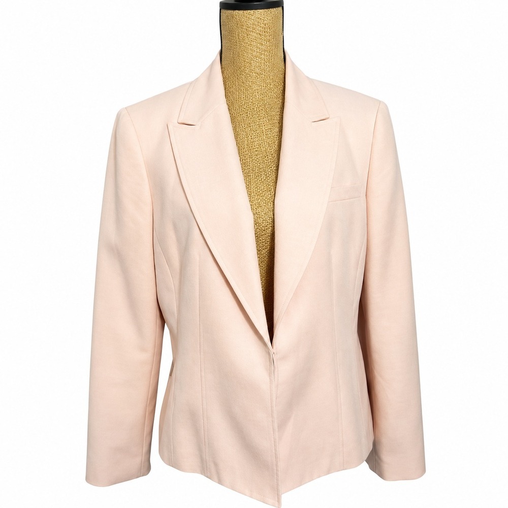 Black Label Evan Picone Blush Pink Blazer Jacket Womens 16 Career Office Peach